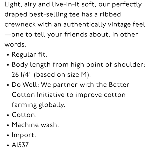 NWOT Women's Madewell Whisper Cotton Crew Neck T-shirt - Picture 6 of 6